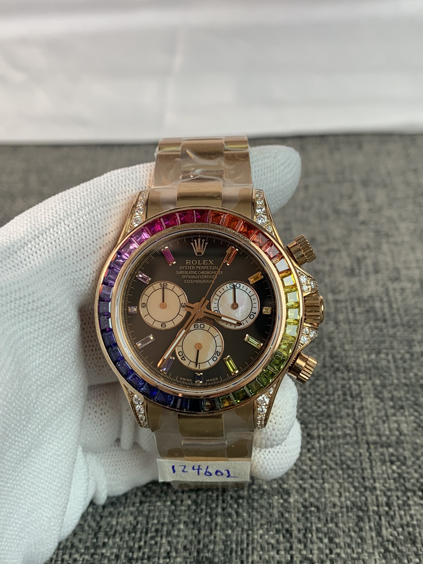 Replika Rolex Daytona DiW Rosa Neylon